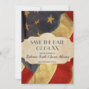 vlag van het militair huwelijk save the date