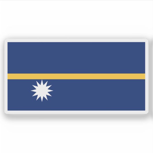 Vlag van het Nauruaanse volk, Micronesië, Oceanië Sticker (Voorkant)