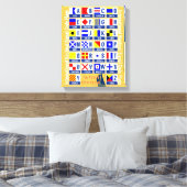 Vlag van het nautisch alfabet canvas afdruk (Insitu (Slaapkamer))