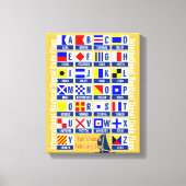 Vlag van het nautisch alfabet canvas afdruk (Voorkant)