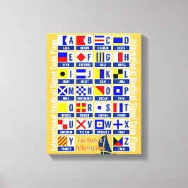 Vlag van het nautisch alfabet canvas afdruk