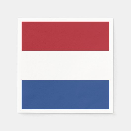 Vlag van het Nederlandse Papier Napkins Servetten (Voorkant)