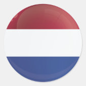 vlag van het Nederlandse Ronde-pictogram Ronde Sticker (Voorkant)