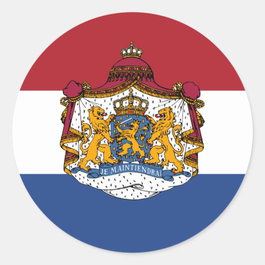 Vlag van het Nederlandse Wapenschild Stickers (Voorkant)