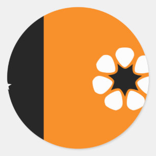 vlag van het noordelijk gebied ronde sticker