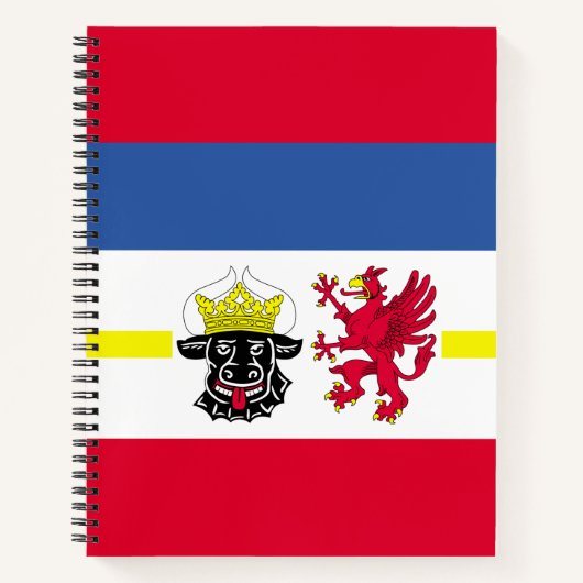 Vlag van het Notitieboek Mecklenburg-Western Pomme (Voorkant)