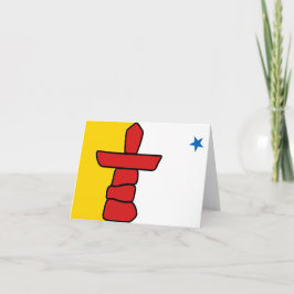 Vlag van het Nunavut Territorium Kaart