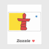 Vlag van het Nunavut volk, Canada Sticker (Vel)