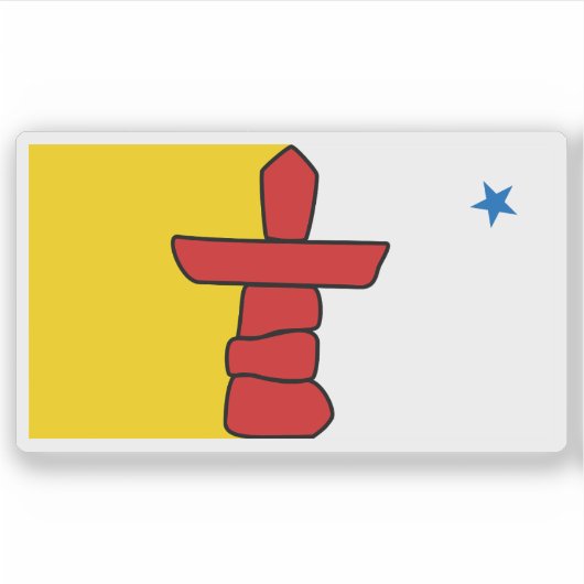 Vlag van het Nunavut volk, Canada Sticker (Voorkant)