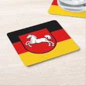 Vlag van het Onderzetter van Nedersaksen Square Pa (Schuin)