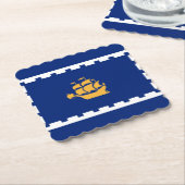 Vlag van het Onderzetter van Quebec City Paper (Gebogen)