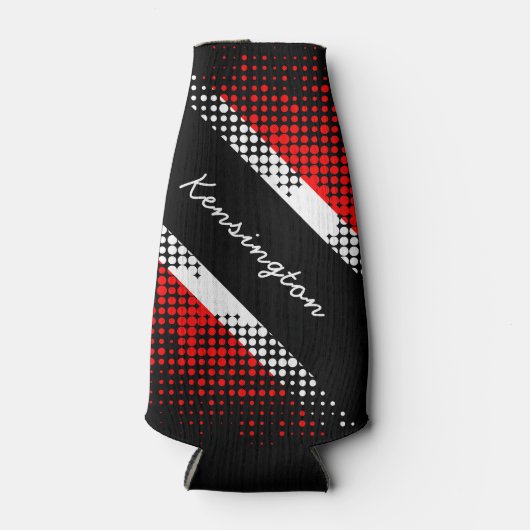 Vlag van het Patroon van de Dot van Trinidad en To Flesjeskoeler (Voorkant)