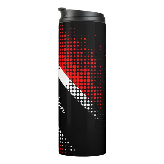 Vlag van het Patroon van de Dot van Trinidad en To Thermosbeker (Geroteerd rechts)