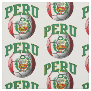 Vlag van het Peru Peruaanse Voetbal Pattern Stof