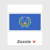 Vlag van het Pohnpeïsche volk, Micronesië, Oceanië Sticker (Vel)