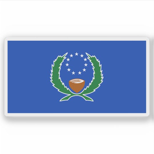 Vlag van het Pohnpeïsche volk, Micronesië, Oceanië Sticker (Voorkant)