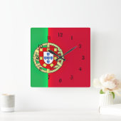 Vlag van het Portugese cologe aangepaste ontwerp Vierkante Klok (Huis)
