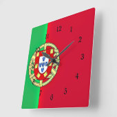 Vlag van het Portugese cologe aangepaste ontwerp Vierkante Klok (Hoek)
