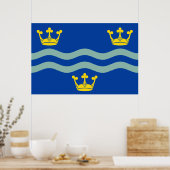 Vlag van het Poster Cambridgeshire (VK) (Keuken)