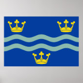 Vlag van het Poster Cambridgeshire (VK) (Voorkant)