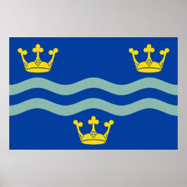 Vlag van het Poster Cambridgeshire (VK)