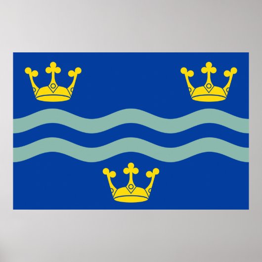 Vlag van het Poster Cambridgeshire (VK) (Voorkant)