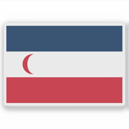 Vlag van het protectoraat Madagaskar (1885-1896) Sticker (Voorkant)