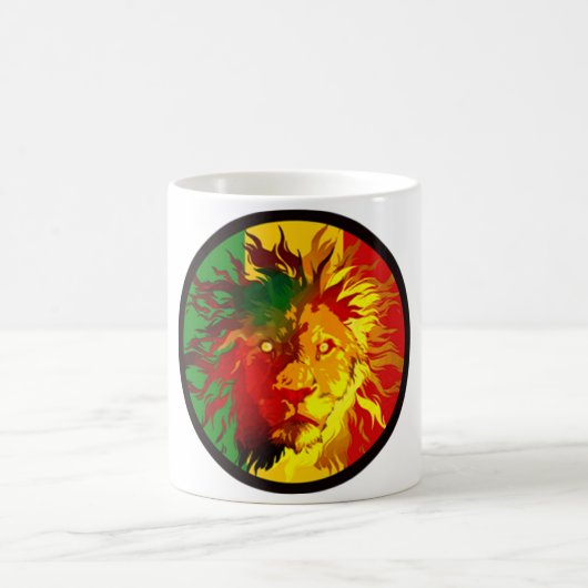 vlag van het reggae lion koffiemok (Center)