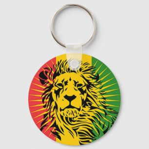 vlag van het reggae lion sleutelhanger