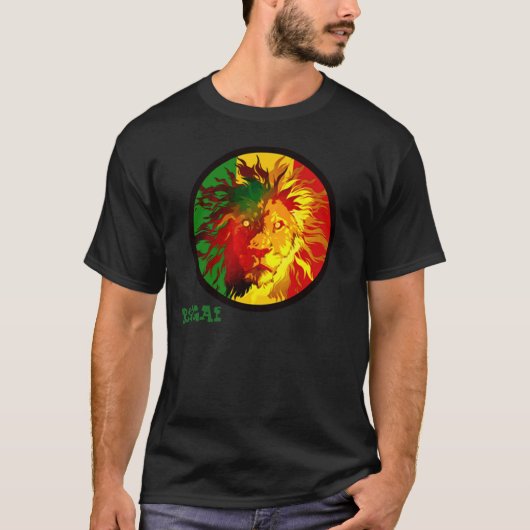 vlag van het reggae lion t-shirt (Voorkant)