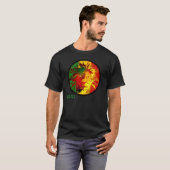 vlag van het reggae lion t-shirt (Voorkant volledig)