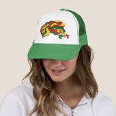 vlag van het reggae lion trucker pet (In situ)