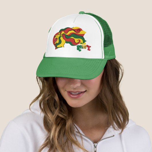 vlag van het reggae lion trucker pet (In situ)