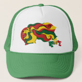 vlag van het reggae lion trucker pet (Voorkant)