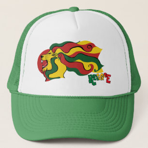 vlag van het reggae lion trucker pet