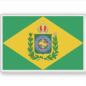 Vlag van het Rijk van Brazilië (1853-1889) Sticker (Voorkant)