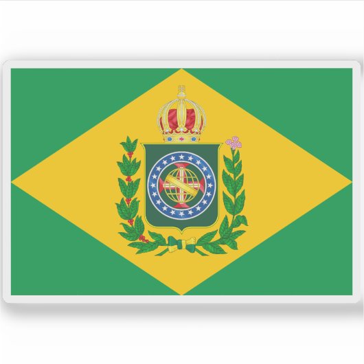 Vlag van het Rijk van Brazilië (1853-1889) Sticker (Voorkant)
