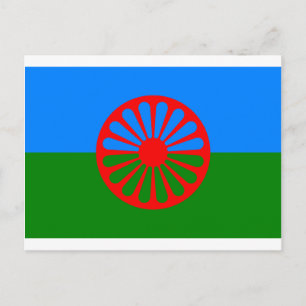Vlag van het Romaanse volk - Romani vlag Briefkaart