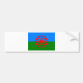 Vlag van het Romaanse volk - Romani vlag Bumpersticker (Voorkant)