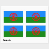 Vlag van het Romaanse volk - Romani vlag Rechthoekige Sticker (Vel)