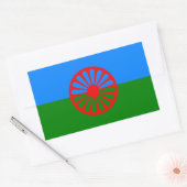 Vlag van het Romaanse volk - Romani vlag Rechthoekige Sticker (Envelop)