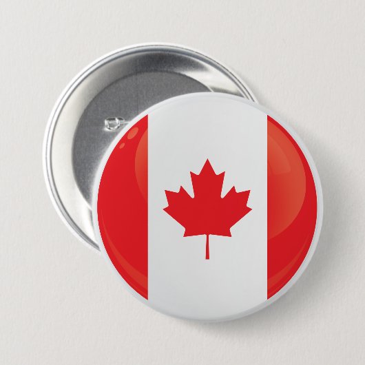 Vlag van het rond Canada-pictogram Ronde Button 7,6 Cm (Voorkant /achterkant)