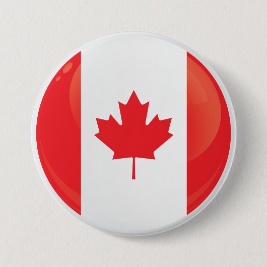 Vlag van het rond Canada-pictogram Ronde Button 7,6 Cm (Voorkant)