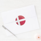 vlag van het ronde-pictogramDenemarken Ronde Sticker (Envelop)