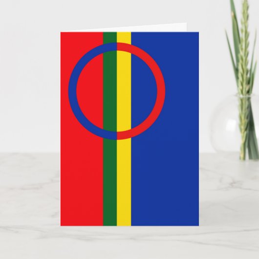Vlag van het Sami People Wenskaart Feestdagen Kaart (Voorkant)