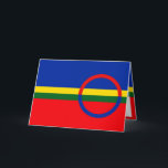 Vlag van het Sami People Wenskaart Feestdagen Kaart<br><div class="desc">Dit ontwerp is geïnspireerd op de vlag van Sami</div>