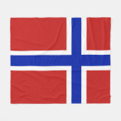 Vlag van het Scandinavische medium Noorwegen Fleece Deken (Voorkant (Horizontaal))