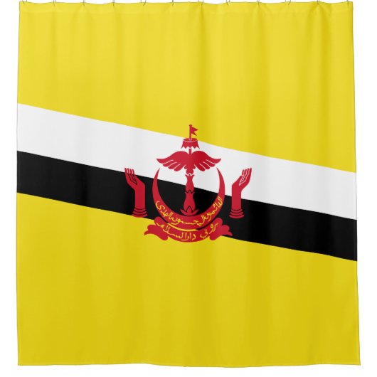 Vlag van het Shower Curtain van Brunei Douchegordijn (Voorkant)