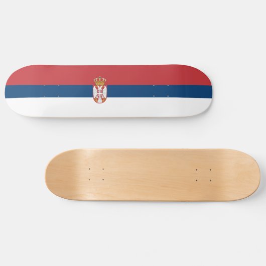 Vlag van het skateboard van Servië (Horizontaal)