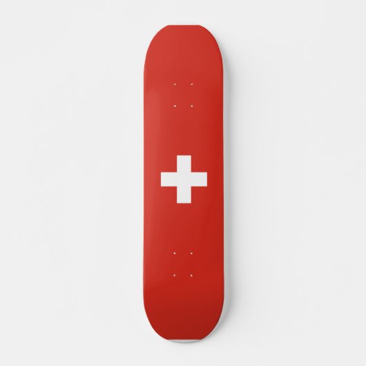 Vlag van het skateboard van Zwitserland (Voorkant)